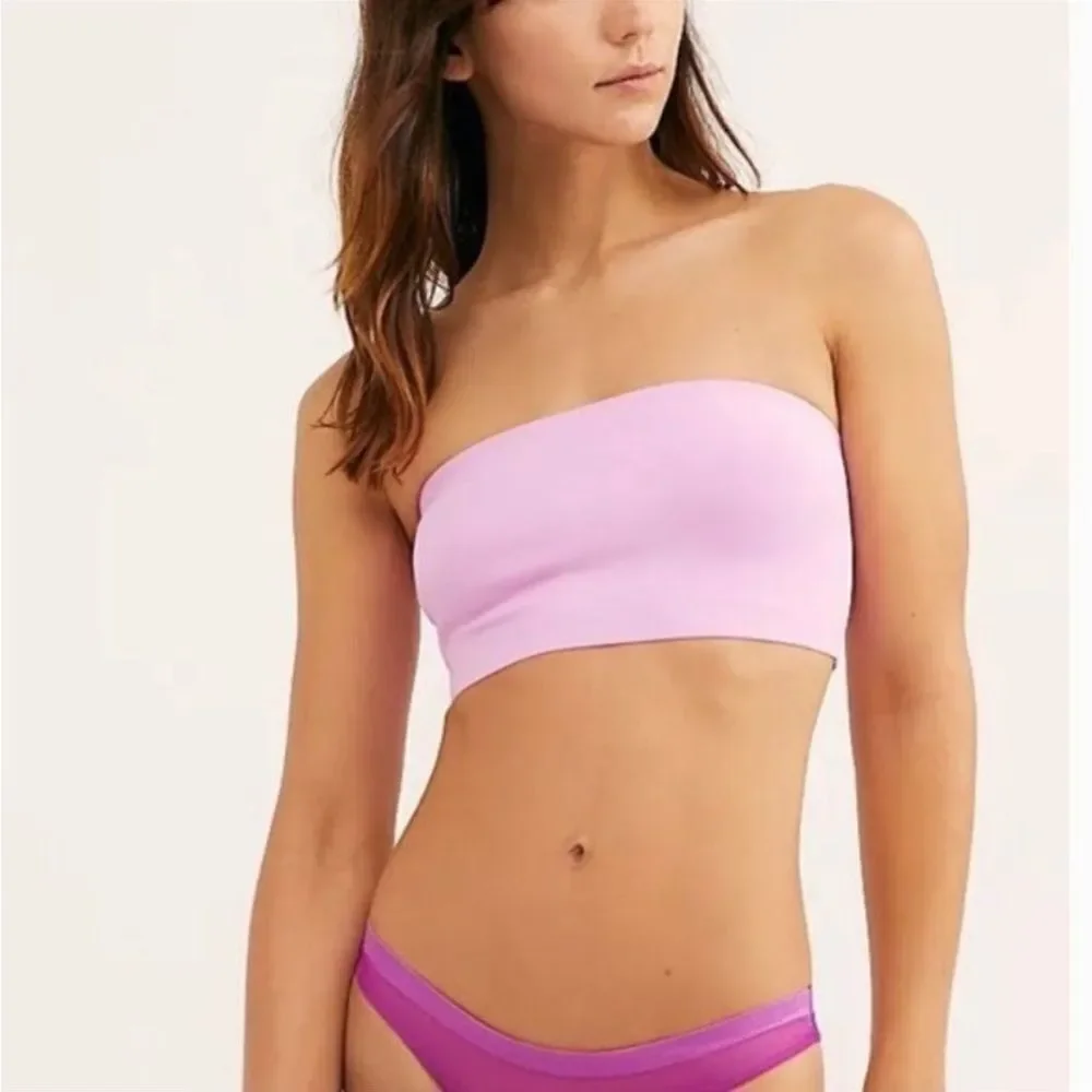 Free People Nina Neon Bandeau in Electric Orchid Pink. SMALL=FITS 32D/34A/34B - Picture 3 of 6